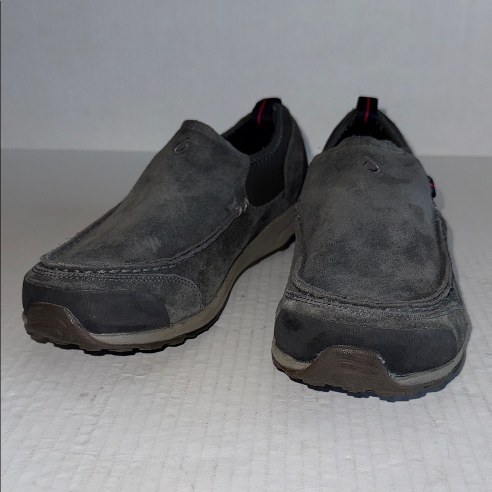 Olukai Gray Hama Kele Slip On Loafers